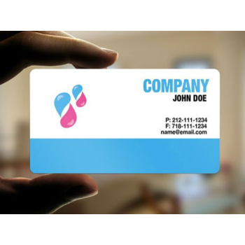 White Plastic Business Cards