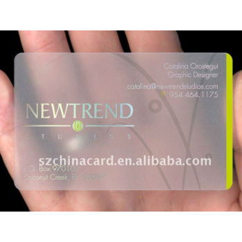 Frosted Plastic Business Cards